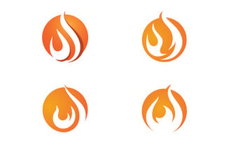 Fire Flame logo template. Vector illustration. V10