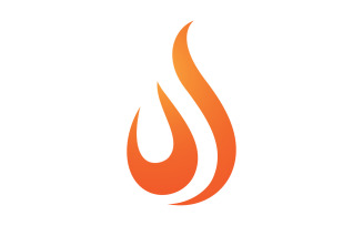 Fire Flame logo template. Vector illustration. V1