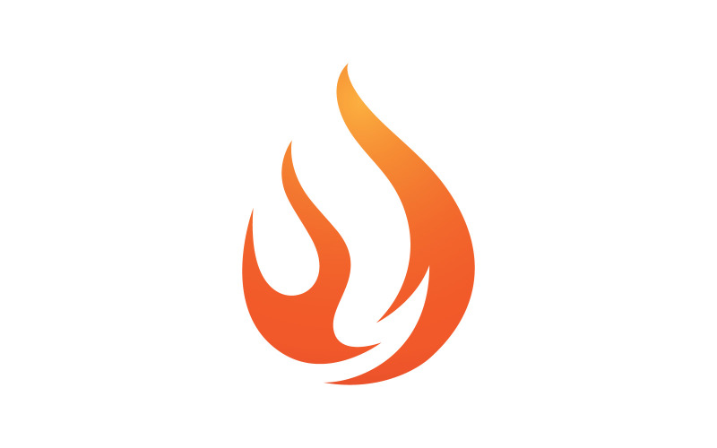 Fire Flame logo template. Vector illustration. V2 Logo Template