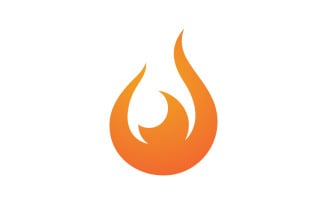 Fire Flame logo template. Vector illustration. V4