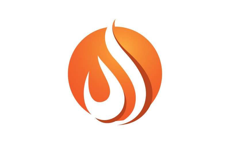 Fire Flame logo template. Vector illustration. V5 Logo Template