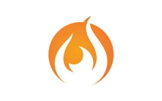Fire Flame logo template. Vector illustration. V7