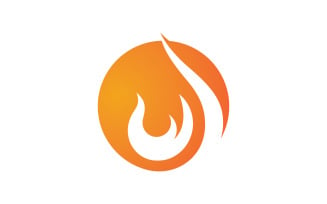 Fire Flame logo template. Vector illustration. V8