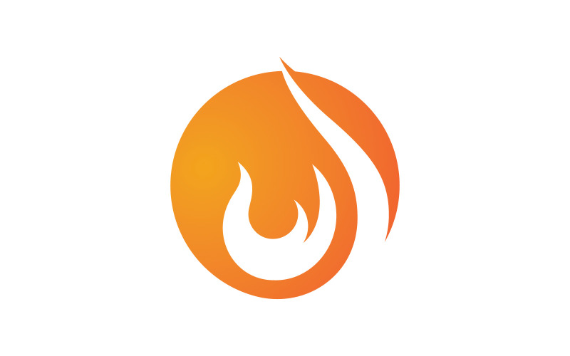Fire Flame logo template. Vector illustration. V8 Logo Template