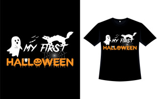 Halloween Calligraphy T-shirt Design