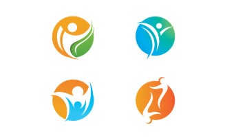 Healthy People logo template. Vector illustration. V10
