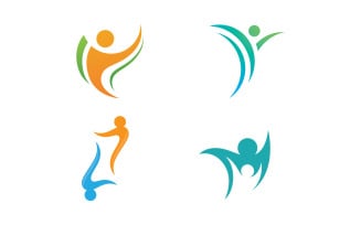 Healthy People logo template. Vector illustration. V11