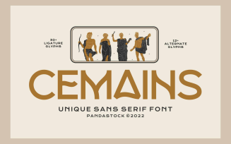 Cemains Modern Sans Serif Typeface