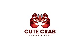 Cute Crab Simple Mascot Logo