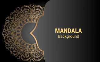 Golden Mandala Ornament Background
