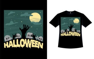 Graveyard T-shirt Design for Halloween