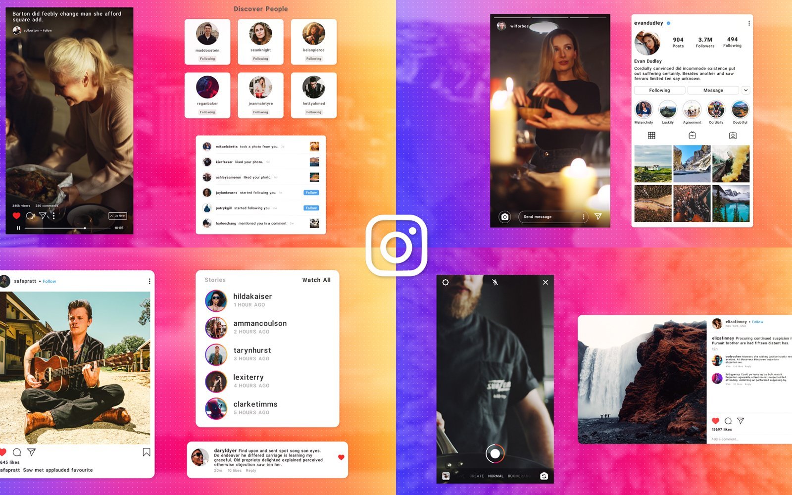 Kit Graphique #274882 Instagram Social Divers Modles Web - Logo template Preview