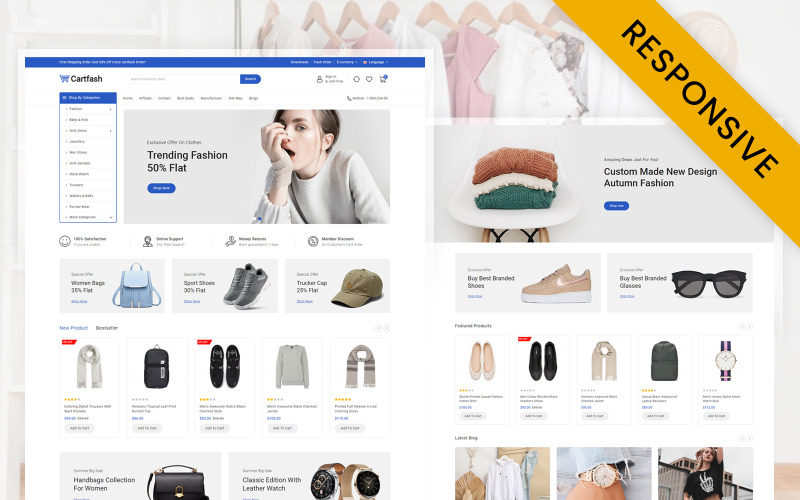 Cartfash - Mega Fashion Accessories Opencart Responsive Theme OpenCart Template