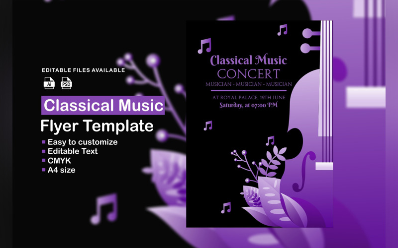 Classical Music Flyer Template Corporate Identity