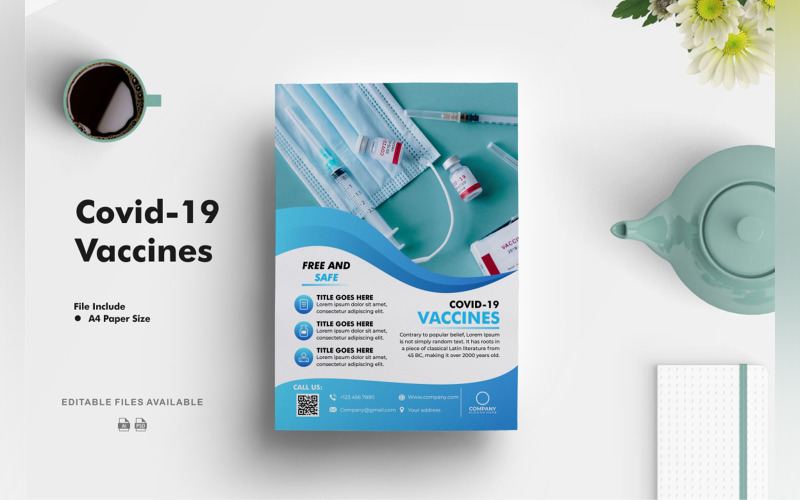 Covid-19 Vaccine Flyer Template Corporate Identity