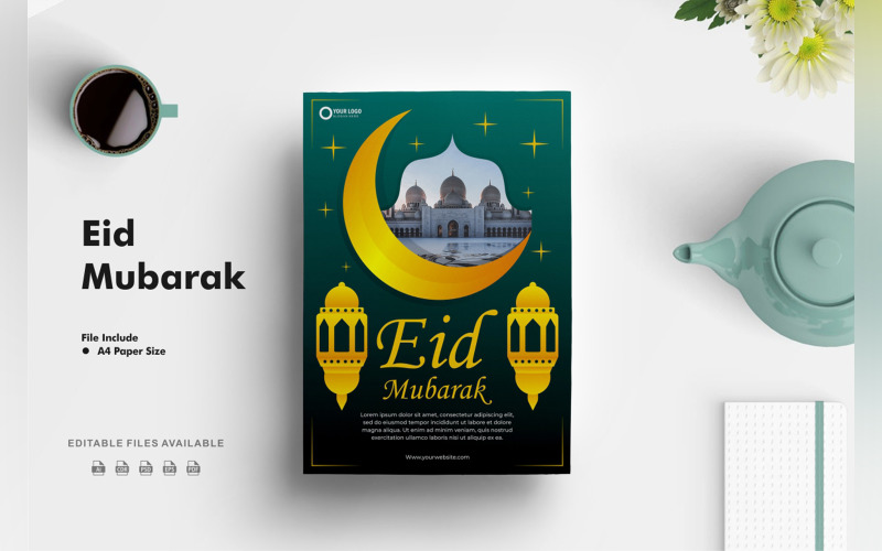 Eid Mubarak Flyer Design Template Corporate Identity