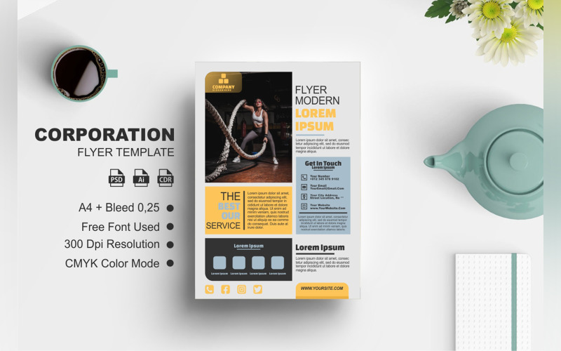 Gym Business Flyer Design Corporate Identity