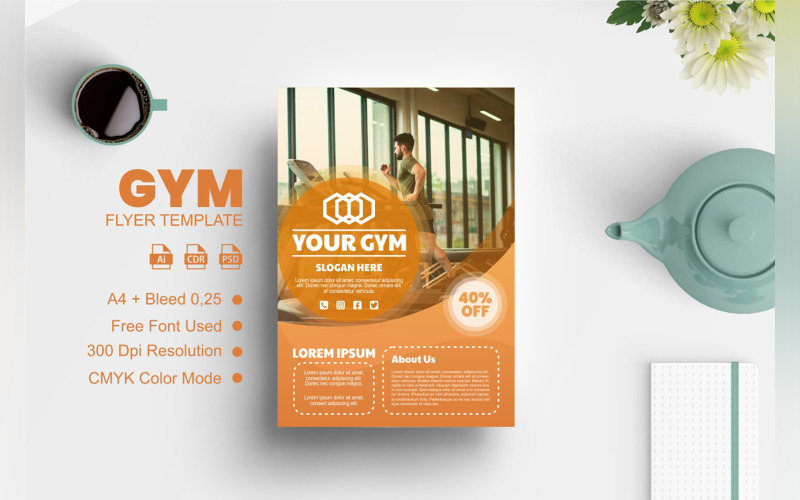 Gym Flyer Design Template Corporate Identity