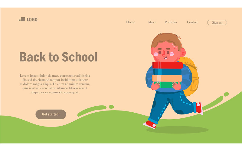 Back to School Landing Page Illustration