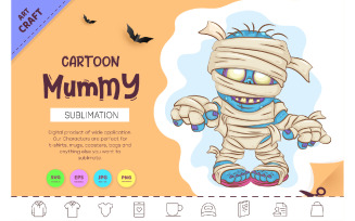 Cartoon Mummy. Crafting, Sublimation.