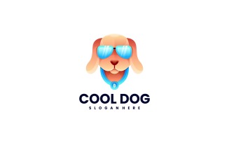 Cool Dog Gradient Logo Style