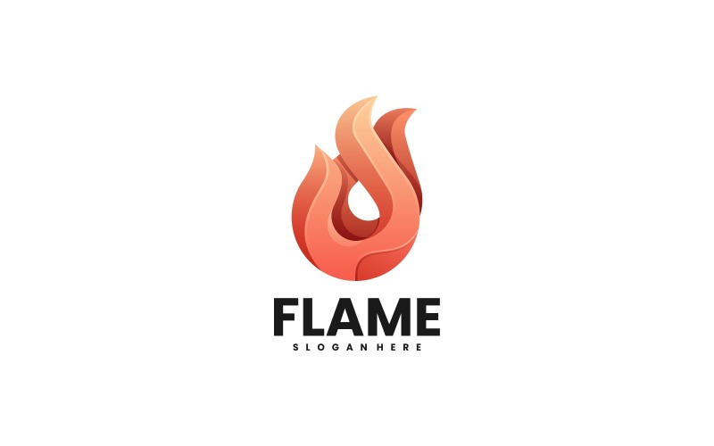 Flame Gradient Logo Style 1 Logo Template