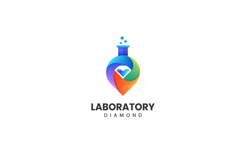 Laboratory Gradient Colorful Logo Style Logo Template