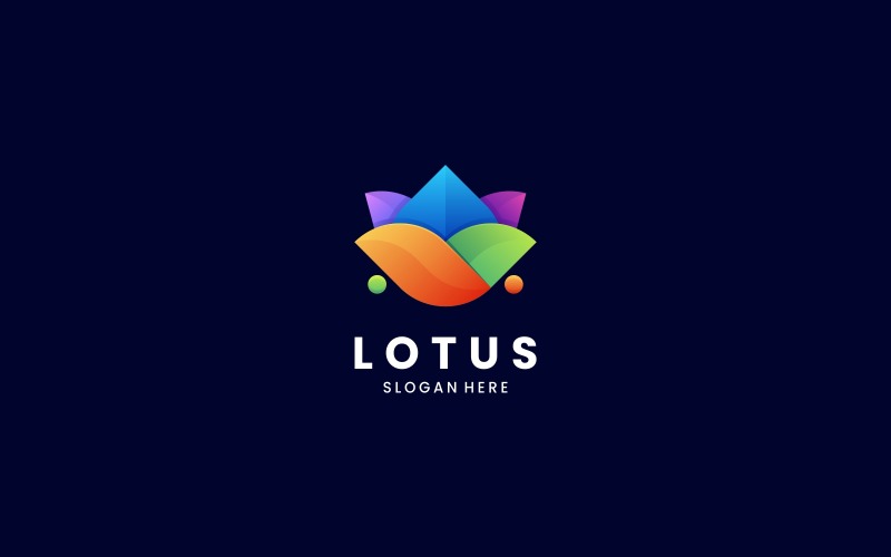 Lotus Gradient Colorful Logo Style Logo Template