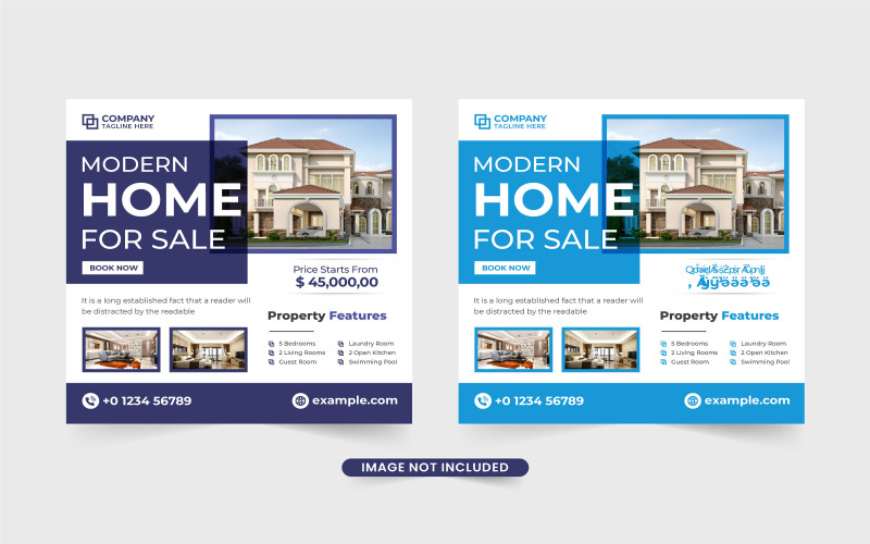 Creative home selling business template Social Media