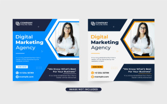 Digital marketing agency template vector