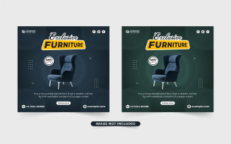 Exclusive furniture sale banner vector
