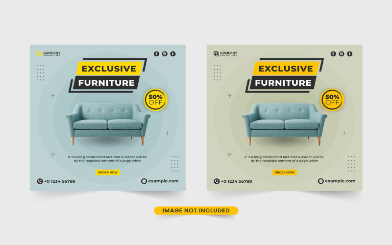 Furniture store promotion template Social Media