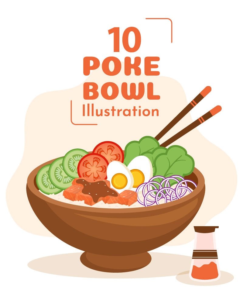 Kit Graphique #275398 Poke Bowl Divers Modles Web - Logo template Preview