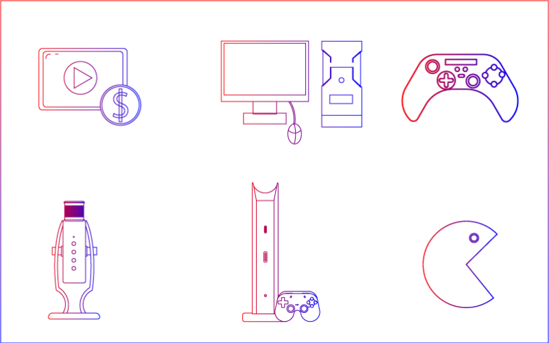 Gaming, Esports Avatars Logo and Icons Icon Set