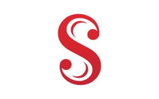 S letter logo template. Vector illustration. V4