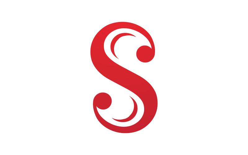 S letter logo template. Vector illustration. V4 Logo Template