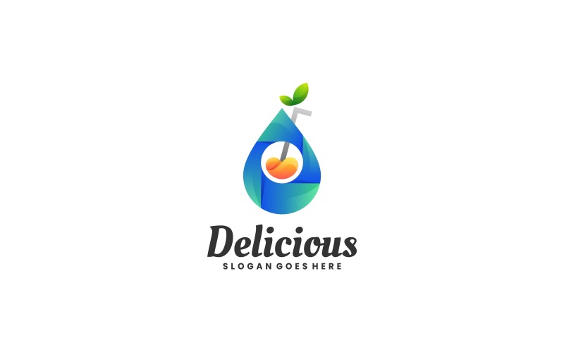 Delicious Gradient Logo Style Logo Template