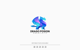 Dragon Gradient Logo Template 2