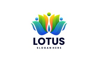 Lotus Gradient Colorful Logo Design