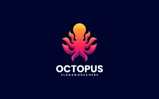 Octopus Gradient Colorful Logo Template