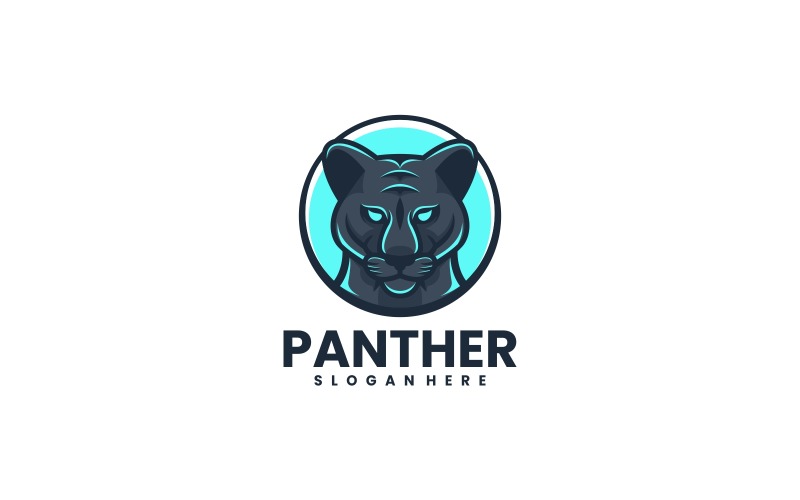 Panther Simple Mascot Logo Logo Template