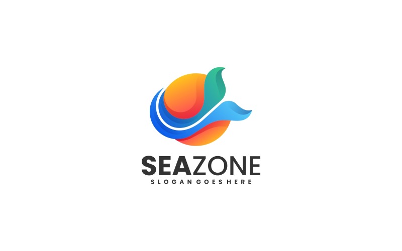 Sea Zone Gradient Colorful Logo Logo Template
