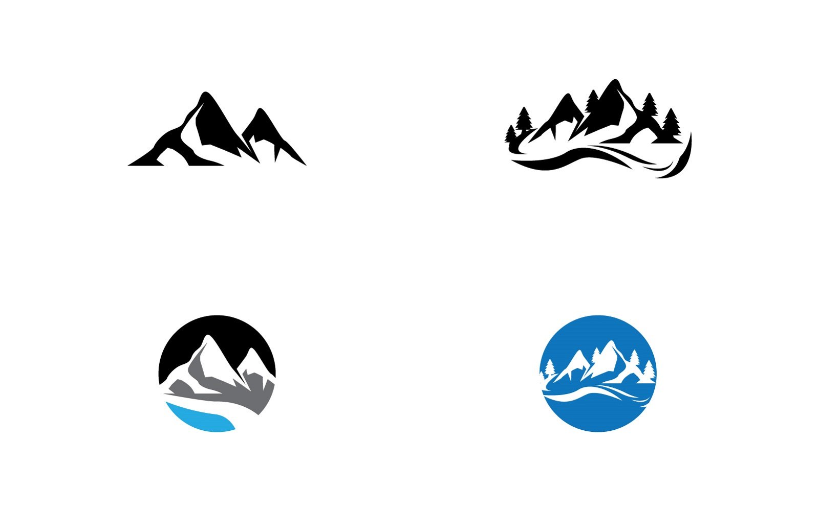 Kit Graphique #275517 Mountain Illustration Divers Modles Web - Logo template Preview