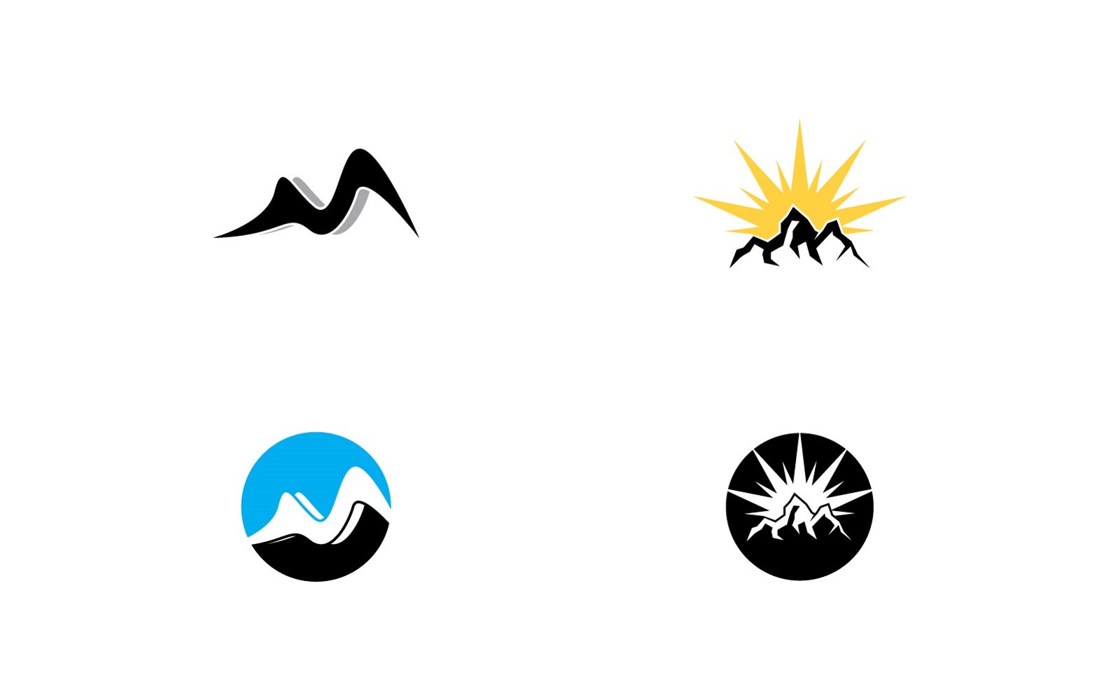Kit Graphique #275519 Mountain Illustration Divers Modles Web - Logo template Preview