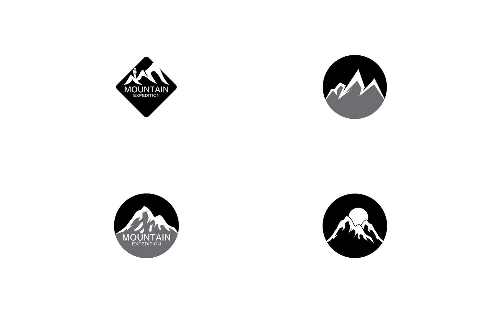 Kit Graphique #275520 Mountain Illustration Divers Modles Web - Logo template Preview