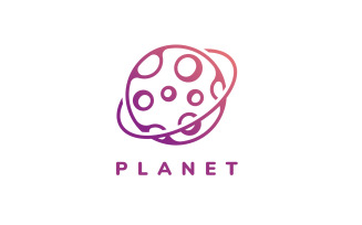 Abstract Planet Logo Template