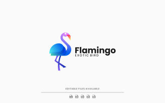 Flamingo Gradient Logo Style 1