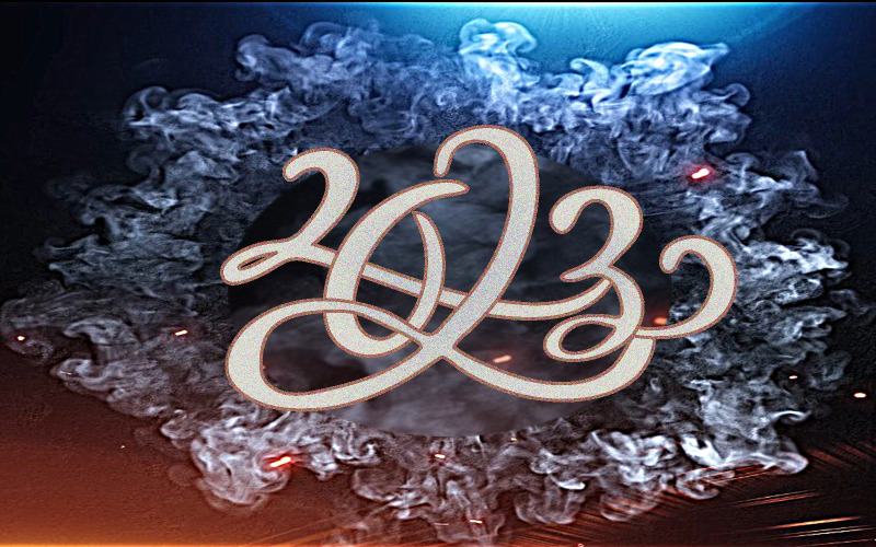 2023 Happy New Year Stylish Design Vector Logo Template