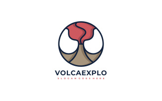 Linear Volcano Logo template