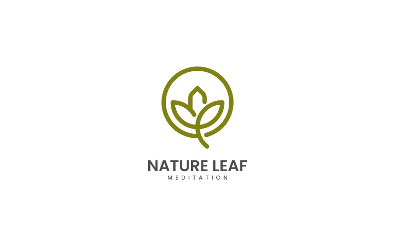 Nature Leaf Line Art Logo 1 Logo Template